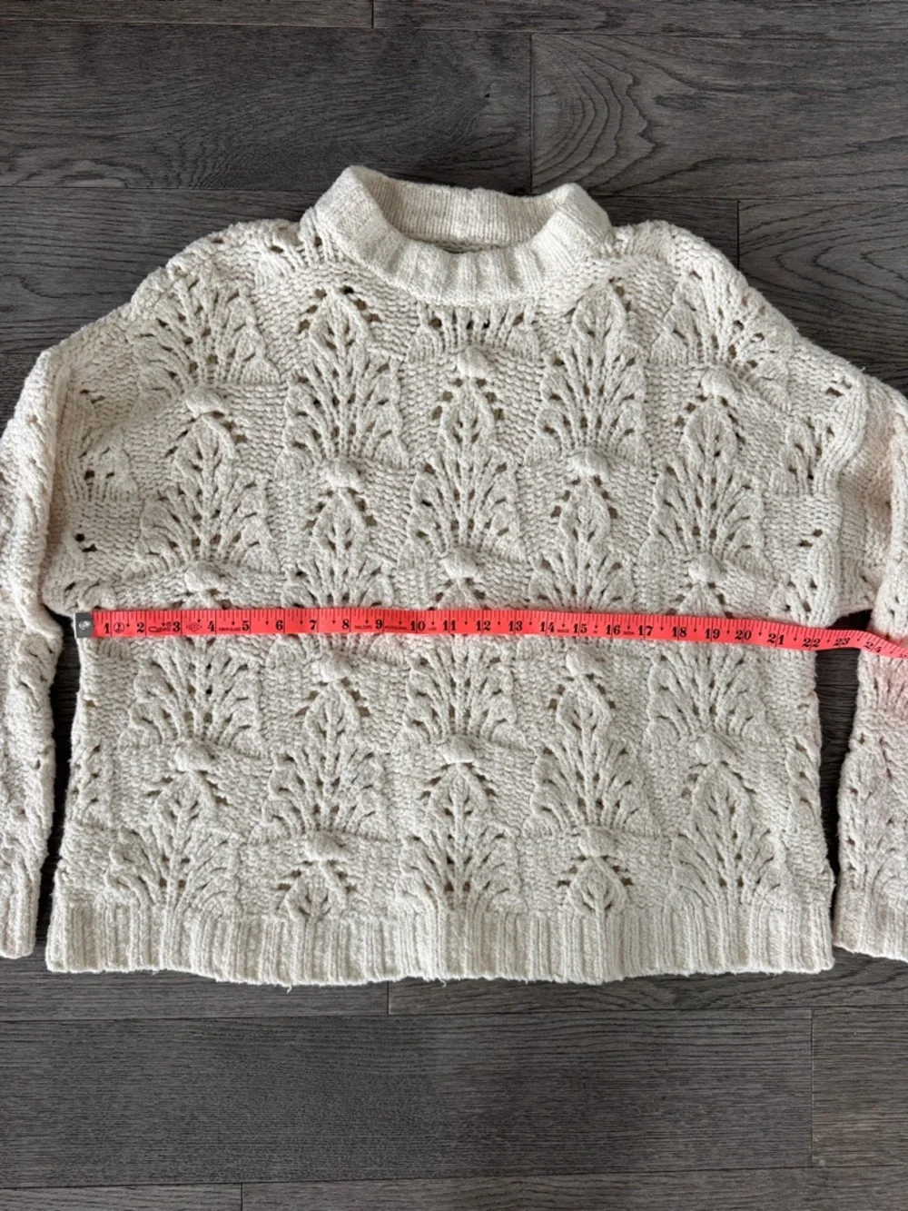 🌼AERIE🌼 Cream Pointelle Open-Knit Sweater, Size S
